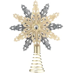 * Tree Topper|Tree Topper Snowflake, Champagne/Anthracite