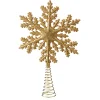 * Tree Topper|Tree Topper, Snowflake With Glitter, Gold