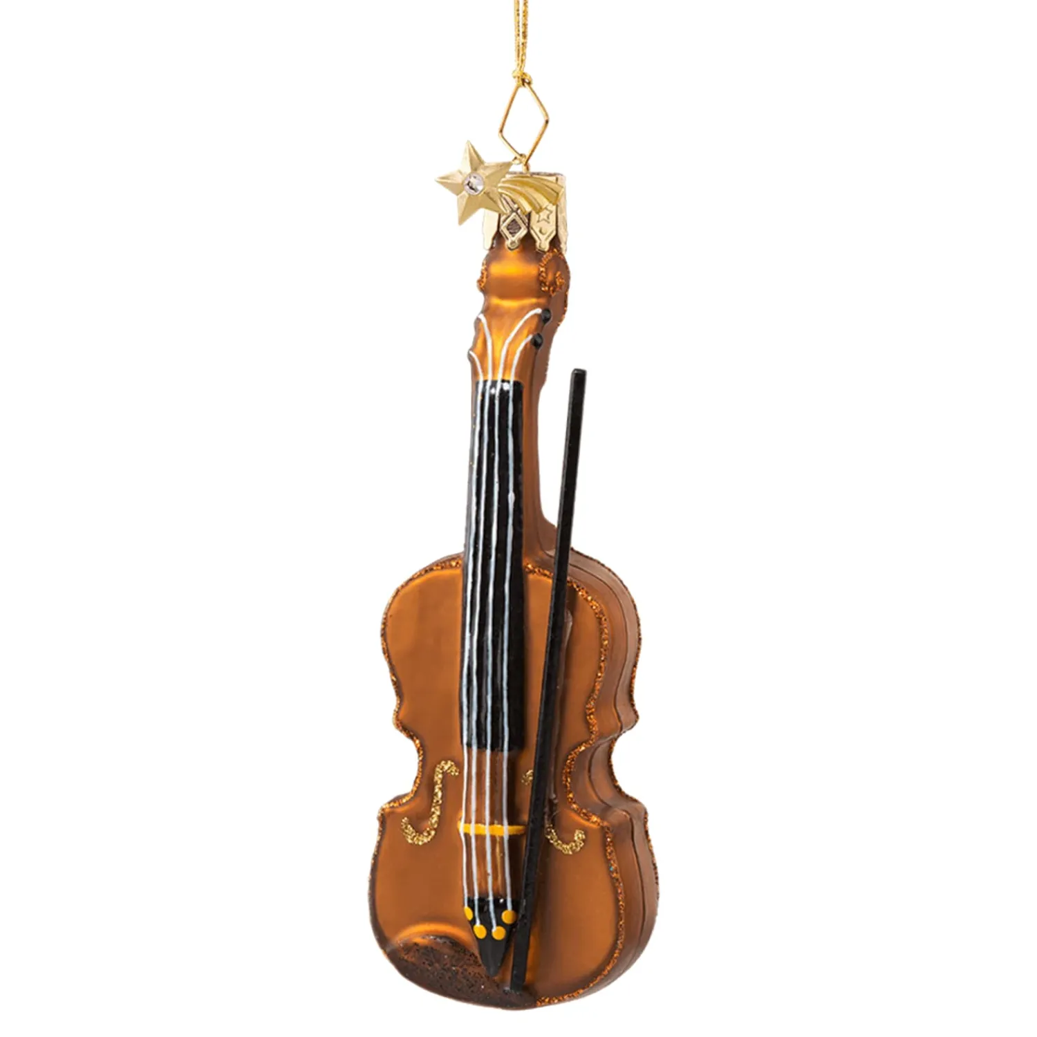 Poesie in Glas Glass Tree Decorations|Violin