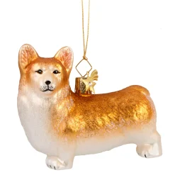 Poesie in Glas Glass Tree Decorations|Welsh Corgi