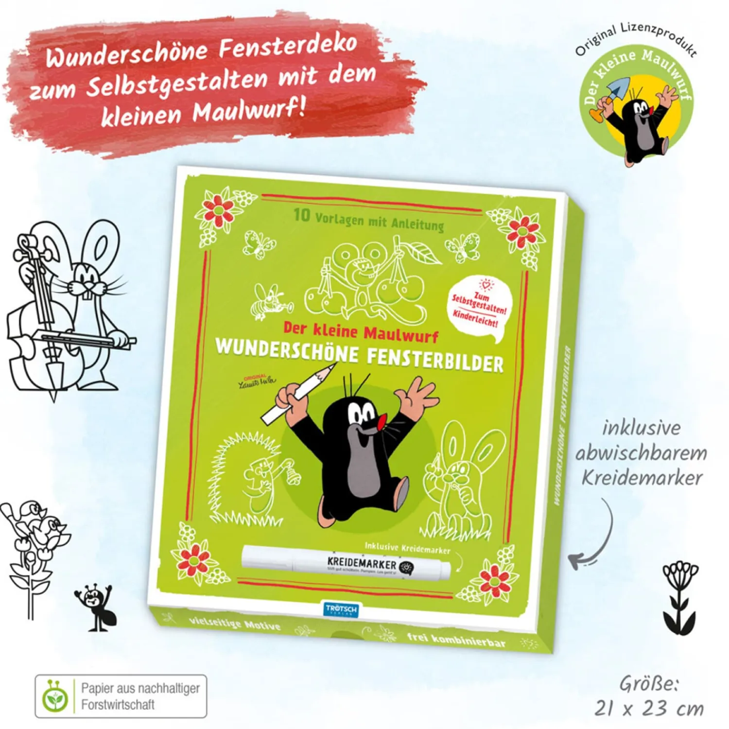 Trötsch Verlag The Little Mole "Kretek"|Window Pictures Little Mole