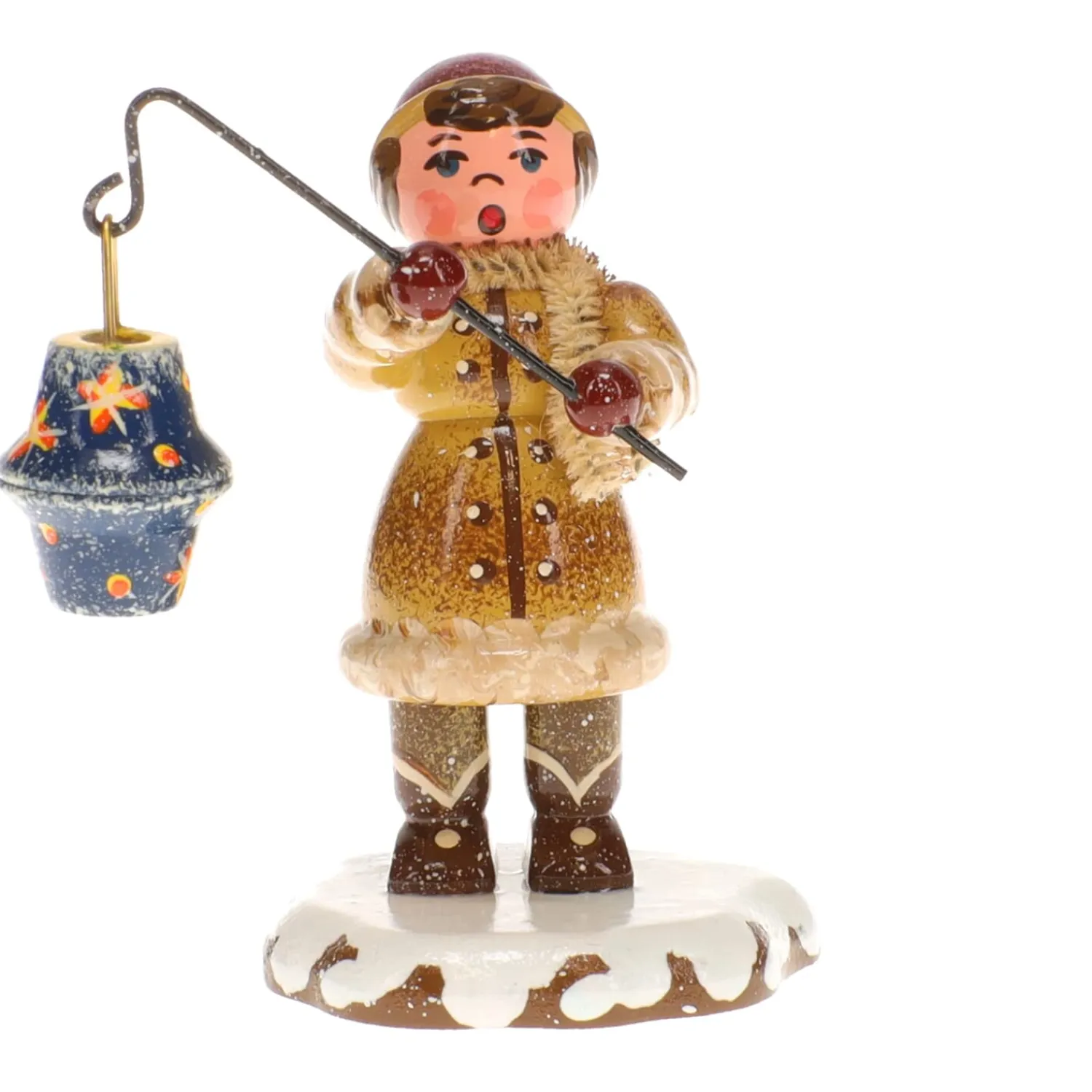Hubrig Volkskunst Hubrig Miniatures|Winter Children Girl With Starry Sky Lampion