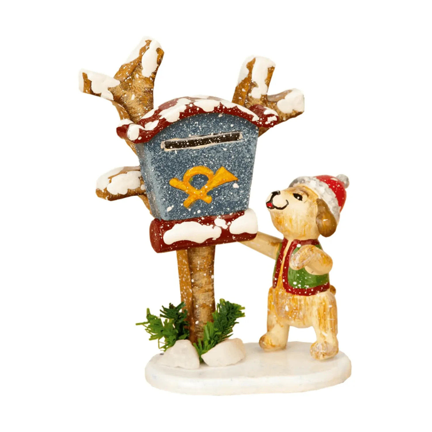 Hubrig Volkskunst Hubrig Miniatures|Winter Children Newspaper Courier