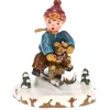Hubrig Volkskunst Hubrig Miniatures|Winter Children Sledge Driver Boy