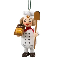 * Wood Tree Decorations|Wooden Buddy "Baker"