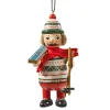 * Wood Tree Decorations|Wooden Buddy "Skier"