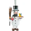 * Wood Tree Decorations|Wooden Buddy "Snowman"