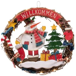 * Hanging Decorations|Wreath "Snowman's Presents"
