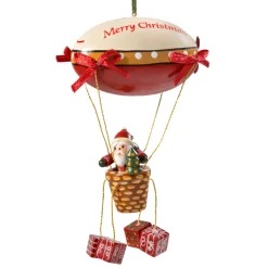 * Wood Tree Decorations|Zeppelin With Santa